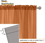 Aiyufeng Orange Sheer Curtains 84 Inches Long 2 Panels Set, Light Filtering - Image 5