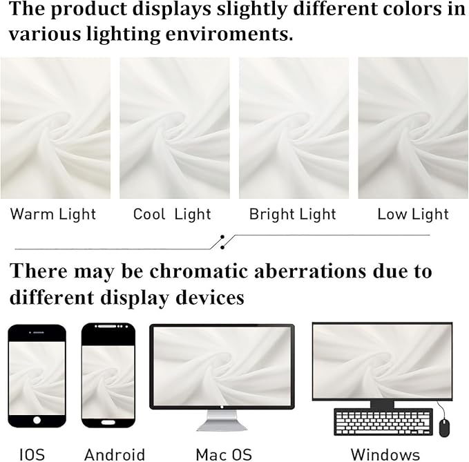 Lecloud Ivory Sheer Curtains 84 Inches Long 2 Panels, Solid Voile Light - Image 7