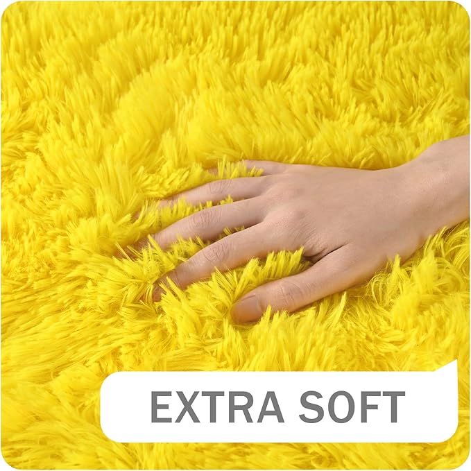Amearea Shag Fluffy Area Rug for Bedroom Girls Living Room, Extra Soft and - Image 4