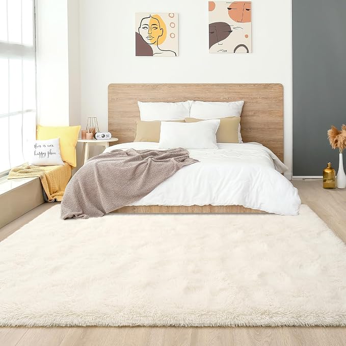 Amearea Premium Soft Fluffy Rug Modern Shag Carpet, 5.3x7.5 Feet, Fuzzy Plush - Image 6