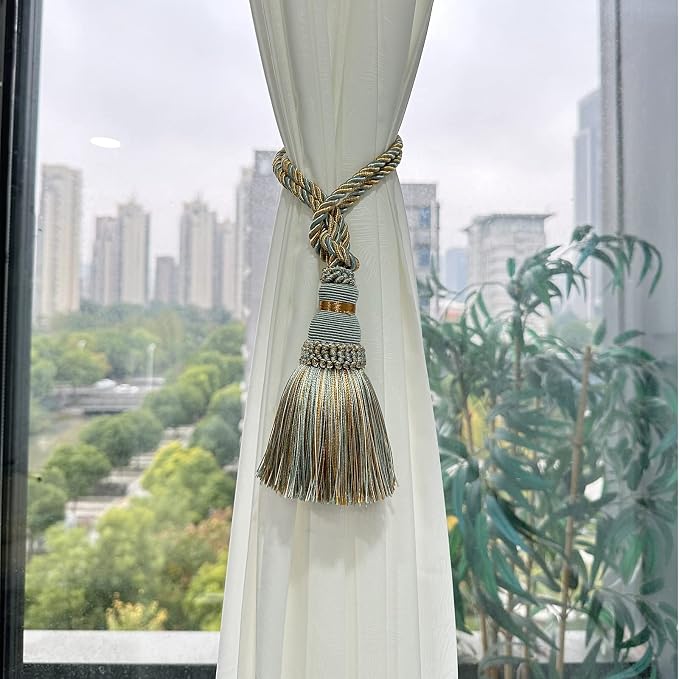 Fenghuangwu 6 Pack Curtain Tie Backs Rope Tassels - Image 3