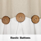 FRAMICS Farmhouse Swag Curtain, Boho Cotton Linen Valance Curtain, Rustic - Image 5
