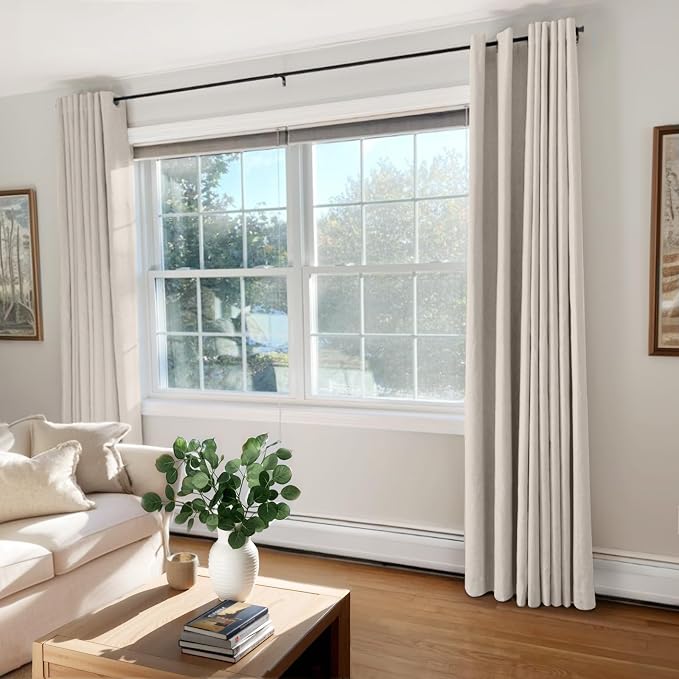 100% Blackout Shield Linen Blackout Curtains - Image 7