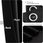 MIULEE Black Blackout Curtains for Bedroom Living Room 84 Inches Long 2 Panels - Image 4