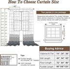 Chyhomenyc Turquoise Sheer Curtains 108 Inches Long - Image 4