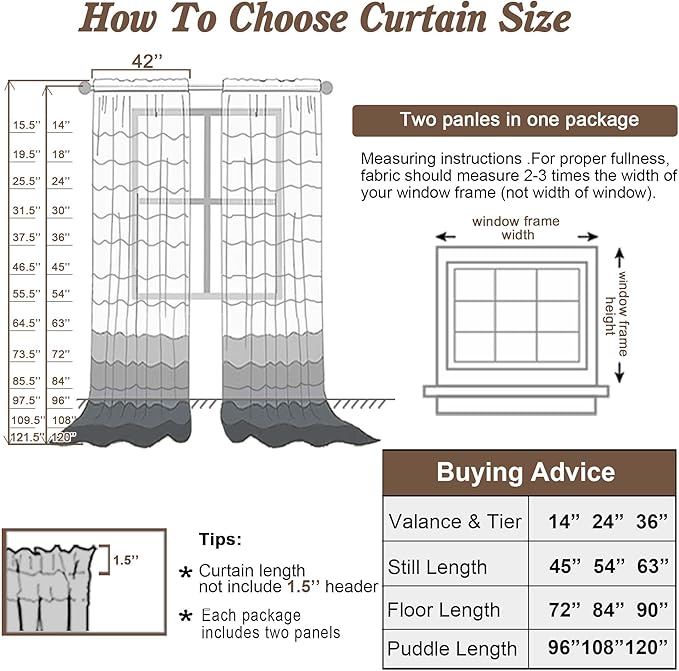 Chyhomenyc Orange Sheer Curtains 72 Inch Length 2 Panels, Light Filtering Soft - Image 6