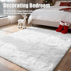 9x12 Fluffy Area Rugs for Living Room, Large White Fuzzy Shag Area Rug for - Image 2