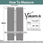 Yakamok Green Curtains 84 Inches Length Blackout Curtain - Image 7