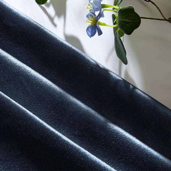 GIGIZAZA Navy Blue Velvet Pillow Covers 22x22, Square Solid Throw Pillow Covers - Image 4
