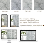 Chyhomenyc Extra Long Light Grey Sheer Curtains 108 Inch Length 2 Panels Set - Image 3