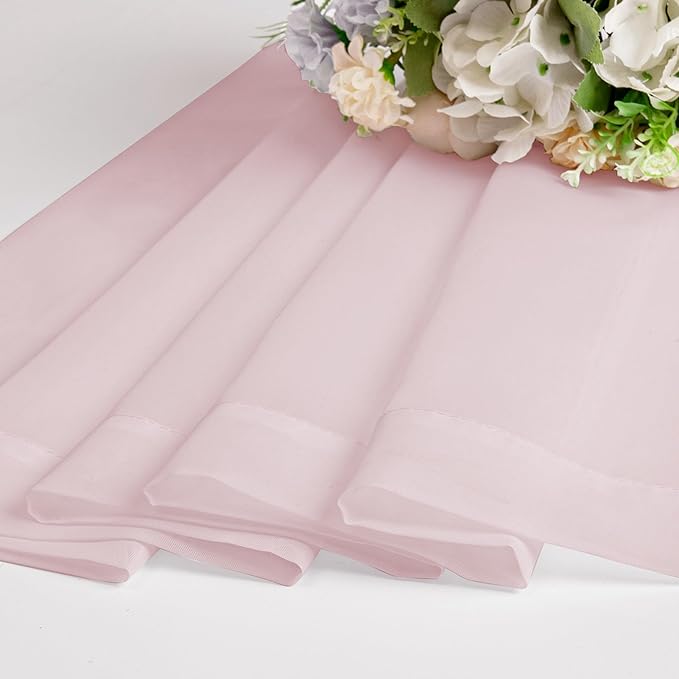 OWENIE Sheer Curtain 72 Inches Long 2 Panels Set, Elegant Airy Transparent Rod - Image 7