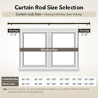 IFELS Heavy Duty Curtain Rods for Windows 48 to 84 Inch, 1 Inch Bronze Curtain - Image 6