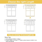 OWENIE Gold Valances for Windows 1 Pcs, Light Filtering Textured Farmhouse - Image 2