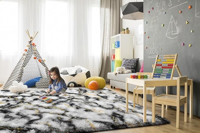 TWINNIS Super Soft Shaggy Rugs Fluffy Carpets, 6x9 Feet, Indoor Modern Plush - Image 4