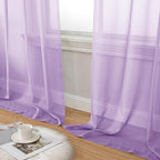 Aiyufeng Light Purple Sheer Curtain Panels Pair Sold 84 Inch Length, Light - Image 8