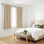 PONY DANCE Short Beige Blackout Curtains - Image 8