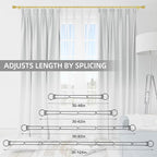 Thestoa Gold Curtain Rods for Windows 48 to 84-92 Inch, Stainless Steel Long - Image 5