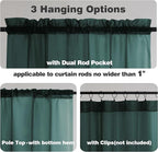 Chyhomenyc Hunter Green Sheer Curtains 36 inch Length 2 Panels, Light Filtering - Image 3