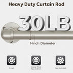 Zeerobee Curtain Rods for Windows 120 to 240, 1 Inch Industrial Wrap Around - Image 4