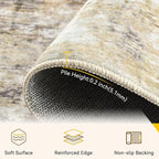 Washable Area Rugs 4'x6' Non-Slip Modern Abstract Soft - Image 5