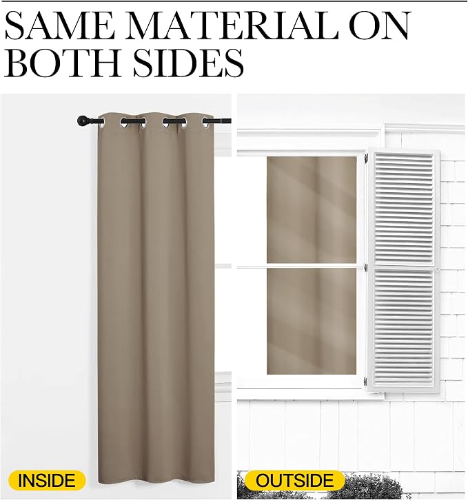 NICETOWN Blackout Curtains for Bedroom, 42 W by 80 L, Thermal Insulated - Image 5