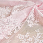 YJ YANJUN Vintage Lace Curtains Short Pink Floral Curtains 54 inch Length 2 - Image 6