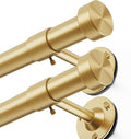 YaFex 2 Pack Heavy Duty Curtain Rods 32-60 Inch, 1 Inch Adjustable Gold Curtain by YaFex