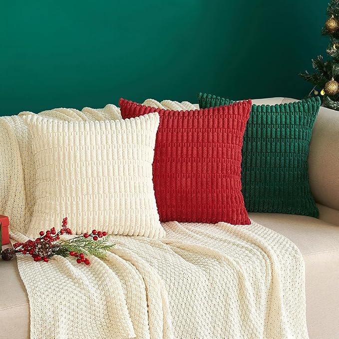 MIULEE Pack of 2 Corduroy Decorative Euro Sham Throw Pillow Covers 26x26 Inch - Image 7
