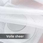 youleyar Solid Sheer Rod Pocket Curtain Voile Draperies 2 Panels White Beige - Image 6