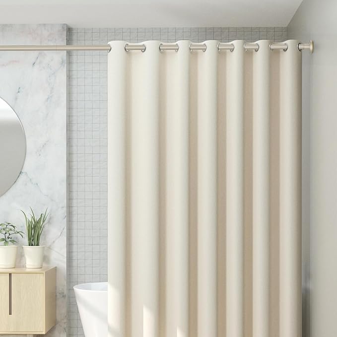 CorkLatta Brushed Shower Curtain Rod 31 to 104 Inch, 1 Inch Diameter Adjustable - Image 7