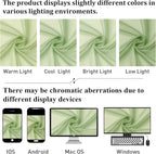 Lecloud Light Green Sheer Curtains 90 Inches Long 2 Panels, Modern Light - Image 8