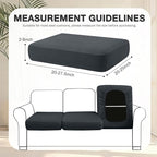 hyha 4Pcs Patio Cushion Covers, Stretch Outdoor Couch Cushion Covers, Washable - Image 2