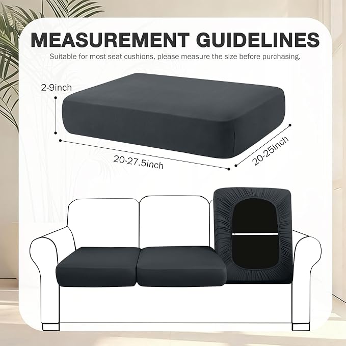 hyha 4Pcs Patio Cushion Covers, Stretch Outdoor Couch Cushion Covers, Washable - Image 2