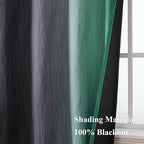 Estelar Textiler Green and Black Ombre Blackout Curtains 54 Inch Length - Image 5