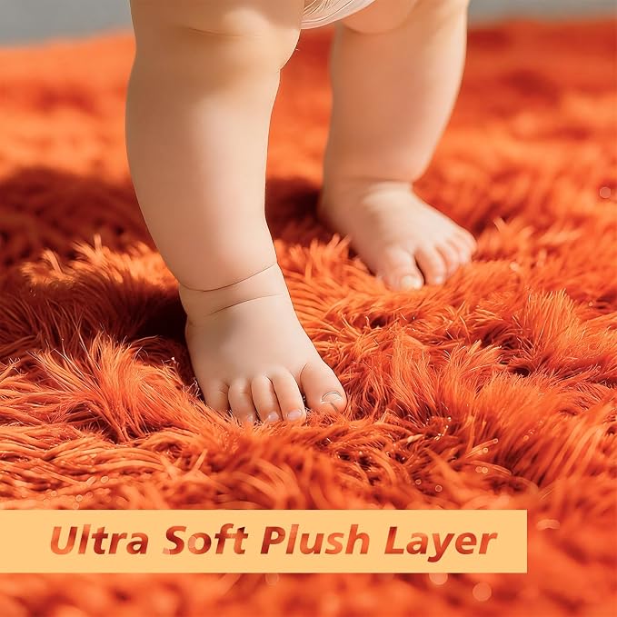 Shag Area Rug for Bedroom 5x8, Soft Fuzzy Rug Non-Shedding Indoor Plush Carpet - Image 2