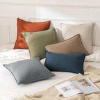 MIULEE Decorative Linen Pillow Covers 18x18 Inch Light Olive Green ​Boho - Image 5