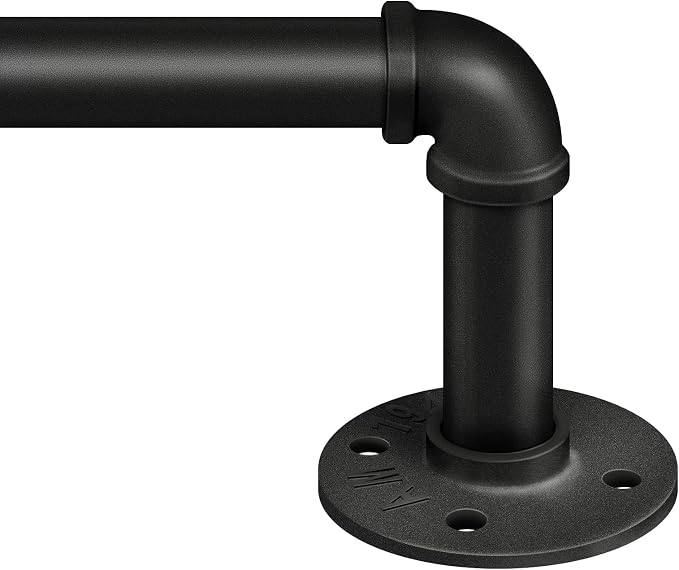 Zeerobee Curtain Rods for Windows 120 to 240, 1 Inch Industrial Wrap Around by zeerobee