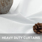 Complete Blackout Curtains White 80 Inches Long Kitchen Curtain Custom Drape - Image 2