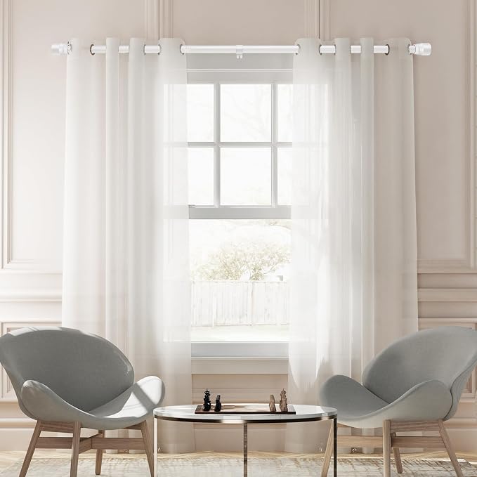 1” Diameter Curtain Rods Itself is 30 to 144 inch 1 Pack Fit 30-142 inch - Image 6