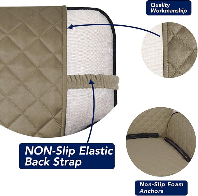 PureFit Reversible Quilted Sofa Cover, Water Resistant Slipcover Furniture - Image 3