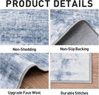 8x10 Area Rugs Washable Rug: Modern Abstract Living Room Rug Soft Anti-Skid - Image 5
