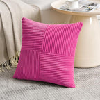 Fancy Homi 2 Packs Hot Pink Decorative Throw Pillow Covers 16x16 Inch - Image 2