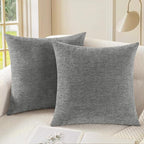 CaliTime Throw Pillow Covers Decorative 20 X 20 Inches Pack of 2 Cozy Chenille by CaliTime