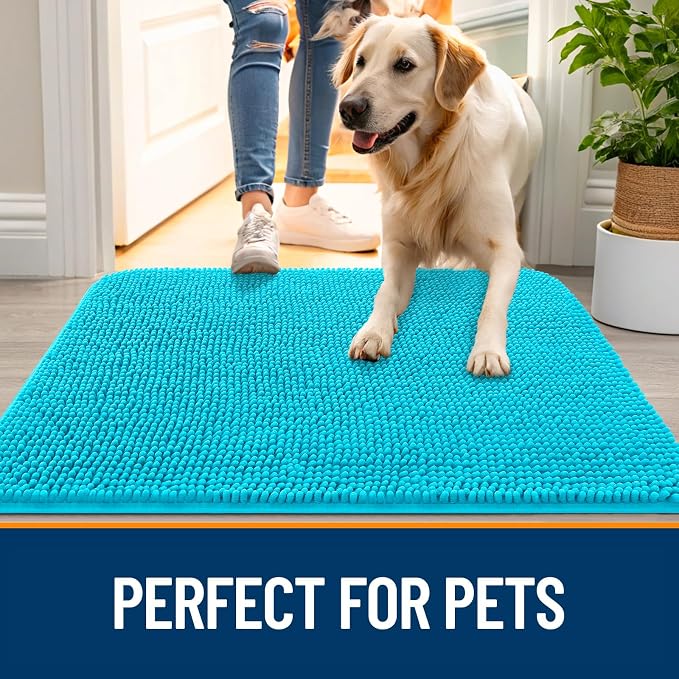 OLANLY Dog Door Mat for Muddy Paws 47x24, Absorbs Moisture and Dirt, Absorbent - Image 6