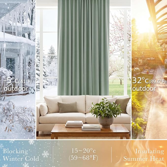 PONY DANCE Short Curtains for kinchen, Half Drapes for Bathroom Window - Image 4