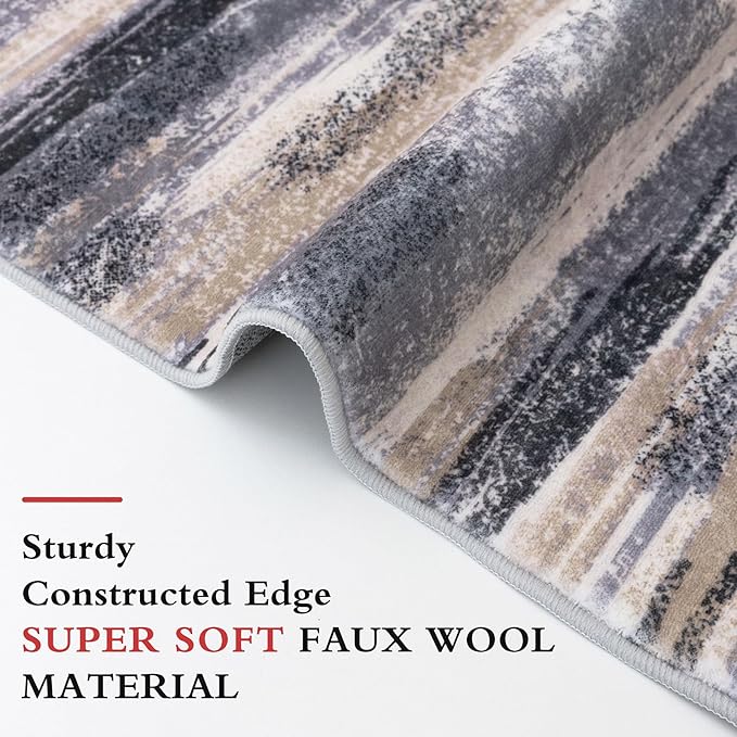 Lansny Modern Abstract Hallway Runner Rug - Image 5