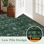 3x5 Area Rugs Living Room Rug: Washable Vintage Distressed Floral Rug No Slip - Image 9