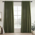 Topfinel 90 Inch Long Linen Blackout Curtains 2 Panels Set, Back Tab Pinch by Topfinel
