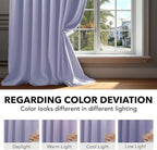 Deconovo Blackout Curtains, Thermal Insulated, W42 x L72 2 Panels, Back Tab - Image 6