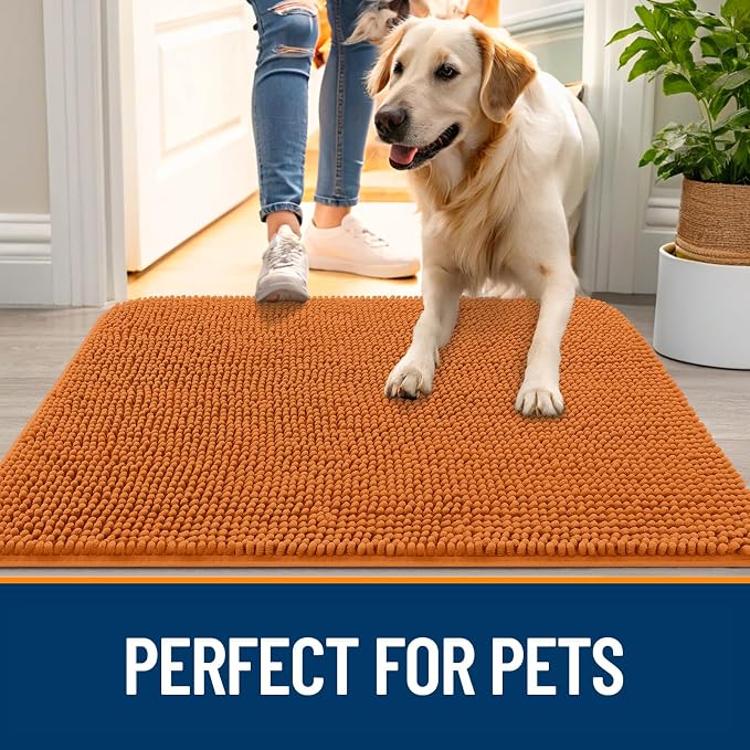 OLANLY Dog Door Mat for Muddy Paws 30x17, Absorbs Moisture and Dirt, Absorbent - Image 6